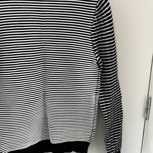 KENZO optical illusion striped ribbed jumper monochrome black white - Size S - Picture 3 of 3